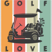 Golf-Liebe Aufkleber (Vorderseite)