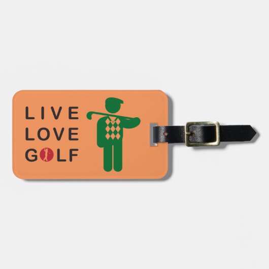 Golf, Liebe, Gepäckanhänger. Gepäckanhänger (Vorderseite horizontal)