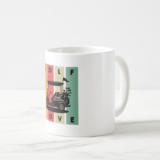 Golf-Liebe Kaffeetasse (VorderseiteRechts)