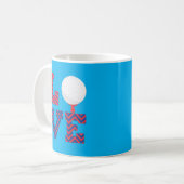 Golf Liebe Kunst Kaffeetasse (Vorderseite Links)