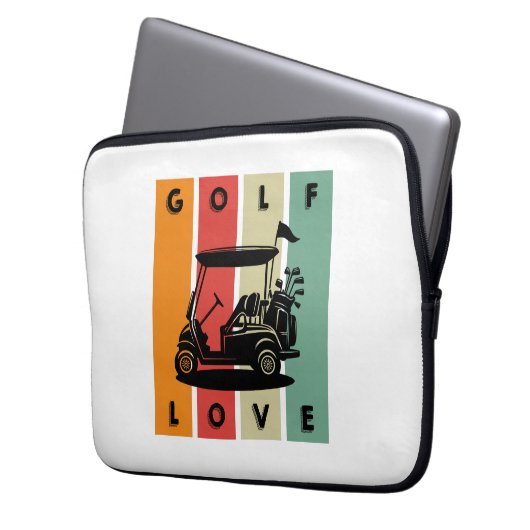 Golf-Liebe Laptopschutzhülle (Vorderseite Links)