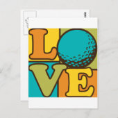 Golf-Liebe Postkarte (Vorne/Hinten)