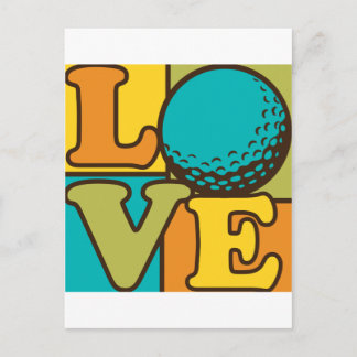 Golf-Liebe Postkarte
