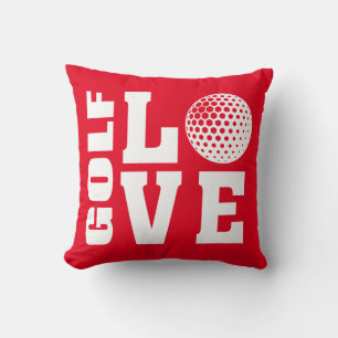 Golf Liebe Red Kissen
