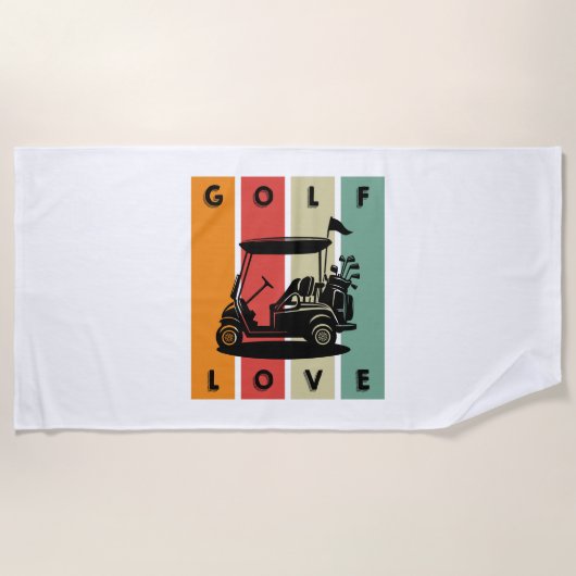 Golf-Liebe Strandtuch (Vorderseite)