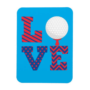 Golf-Liebe-Wortkunst Magnet