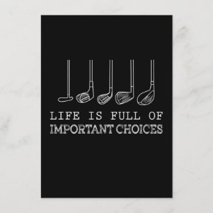 Golf Liebhaber   Das Leben Ist Voller Wichtiger En Einladung