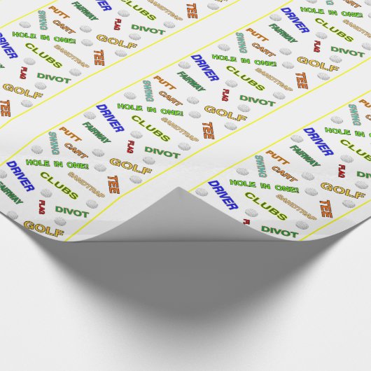 Golf-Liebhaber Geschenkpapier (Ecke)