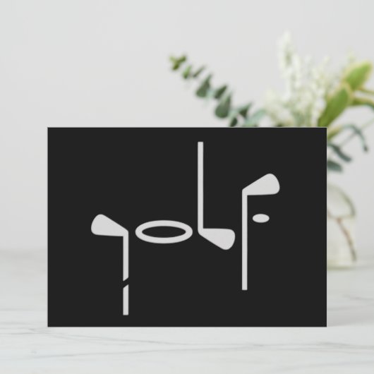 Golf Liebhaber Golfer Golfclub Einladung (Stehend Vorderseite)