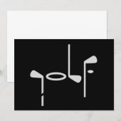 Golf Liebhaber Golfer Golfclub Einladung (Vorne/Hinten)
