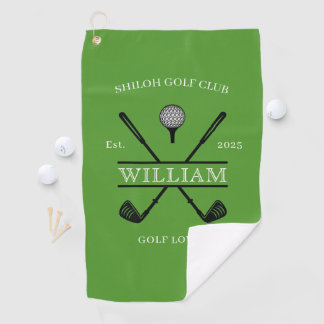 Golf-Liebhaber-Kreuz-Klub Grün Golfhandtuch