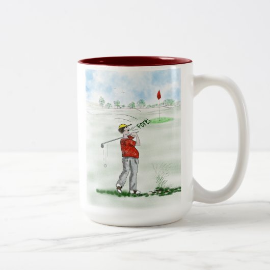Golf Liebhaber Mug Zweifarbige Tasse (Rechts)