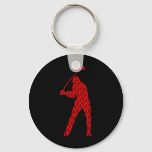 Golf Liebhaber Valentine Hearts Liebe Golfer Silho Schlüsselanhänger