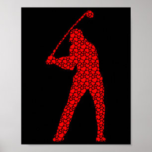 Golf Liebhaber Valentinstag Herzen Lieben Golfer S Poster