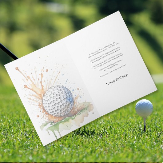 Golf Liebhaber von Wasserfarben Malerische Kunst Karte