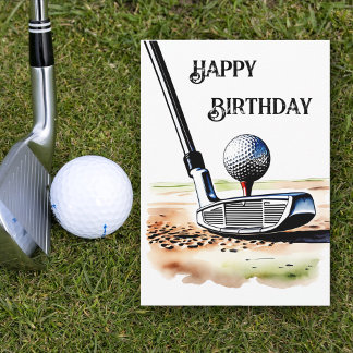 Golf Liebhaber von Wasserfarben Malerische Kunst Karte
