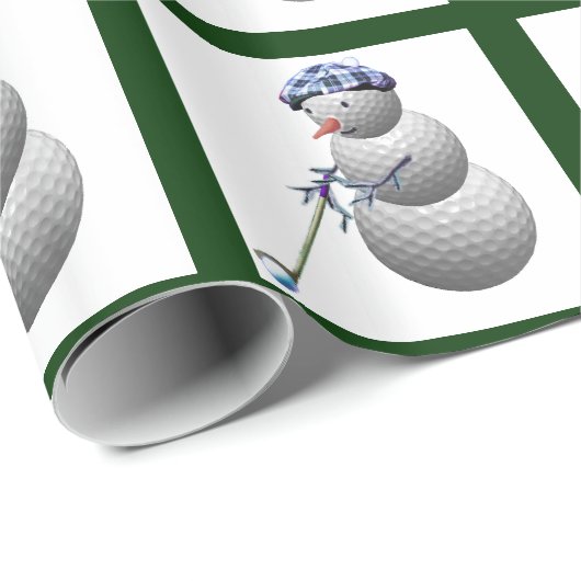Golf Liebhaber Weihnachten Geschenkpapier (Rolleneckpunkt)