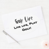 Golf Life Decals Ovaler Aufkleber (Umschlag)