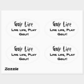 Golf Life Decals Ovaler Aufkleber (Blatt)