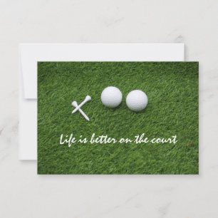 Golf Life ist besser auf dem Platz Golf Dankeskarte