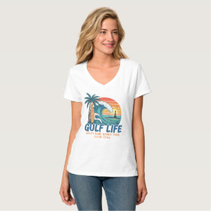 Golf Life Surfer Beach Style Grafik T-Shirt