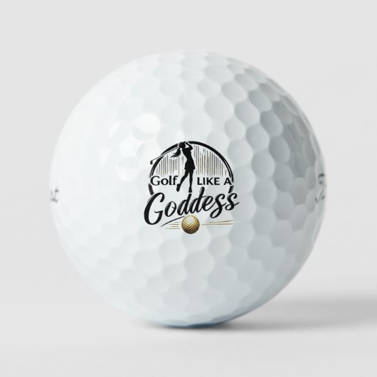 Golf like a Goddess - Stilvolles Design Golfball (Vorderseite)