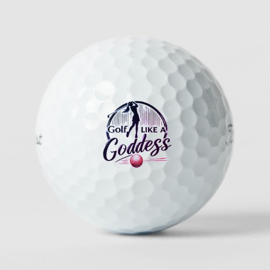 Golf like a Goddess - Stilvolles Design Golfball (Vorderseite)