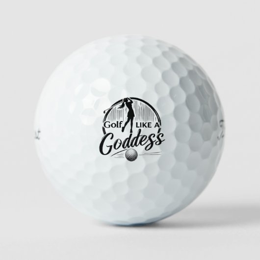 Golf like a Goddess - Stilvolles Design Golfball (Vorderseite)