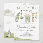 Golf Little Putter Baby Shower Einladung (Vorne/Hinten)