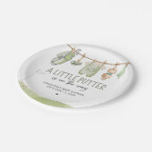 Golf Little Putter Baby Shower Pappteller (Schrägansicht)
