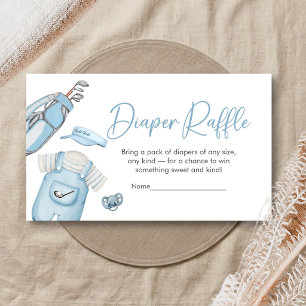 Golf Little Putter Baby Shower Windel-Raffel Begleitkarte