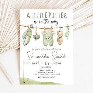 Golf Little Putter Babyparty Einladung