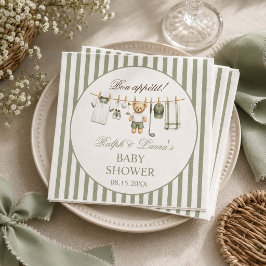Golf Little Putter Bär Baby Shower Serviette