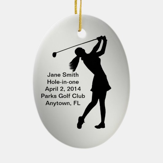 Golf Loch--ein im Gedenken kundengerecht Keramikornament (Hinten)