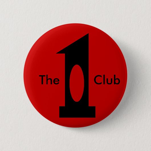 Golf - Loch in 1 Verein (Schwarzes) Button (Vorderseite)