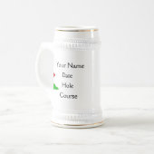 Golf-Loch in einem Verein-kundenspezifischen Bierglas (Vorderseite Links)