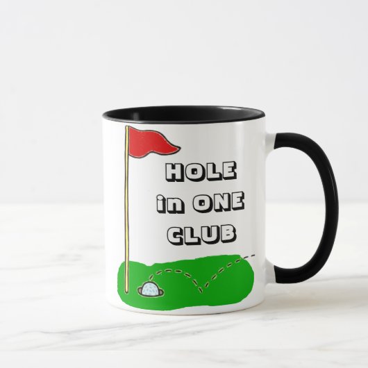 Golf-Loch in einer Verein-Gewohnheit Tasse (Rechts)