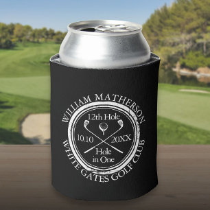 Golf-Loch-in-Eins individuell in Schwarz und Weiß Dosenkühler
