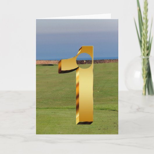 Golf. Loch in eins. Karte (Vorderseite)