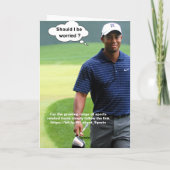 Golf. Loch in eins. Karte (Rückseite)