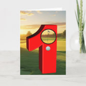 Golf. Loch in eins. Karte (Vorderseite)