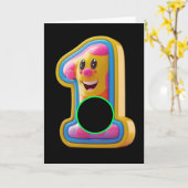 Golf. Loch in eins. Karte (Gelbe Blume)