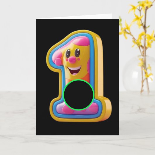 Golf. Loch in eins. Karte (Gelbe Blume)