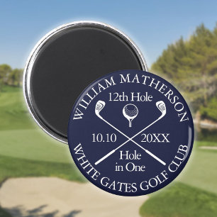 Golf-Loch-in-Eins personalisiert in Navyblau Magnet