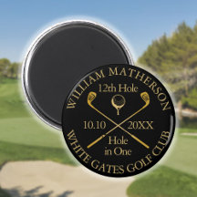Golf-Loch-in-Eins personalisiert in Schwarz und Go