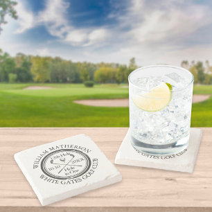 Golf-Loch-in-Eins personalisiert Steinuntersetzer