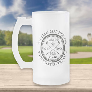Golf-Loch-in-Eins-Personalisierung Mattglas Bierglas