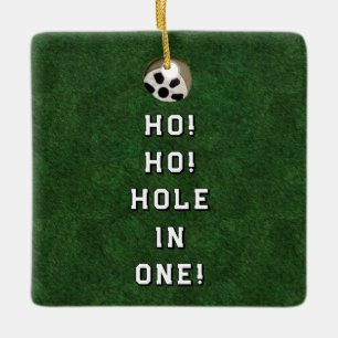 Golf-Loch-in-Eins-Sammelstück. Keramikornament