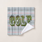 Golf-Logo auf weißem Karton, Badhandtuch Set (Waschlappen)