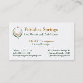 Golf-Logo-Emblem-Golfball-Kronen-Visitenkarte Visitenkarte (Rückseite)